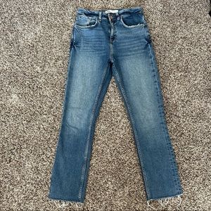 Zara high rise z1975 straight leg jeans